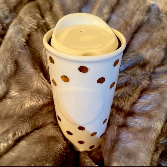 Starbucks 2014 Gold Polka Dot - Picture 1 of 5